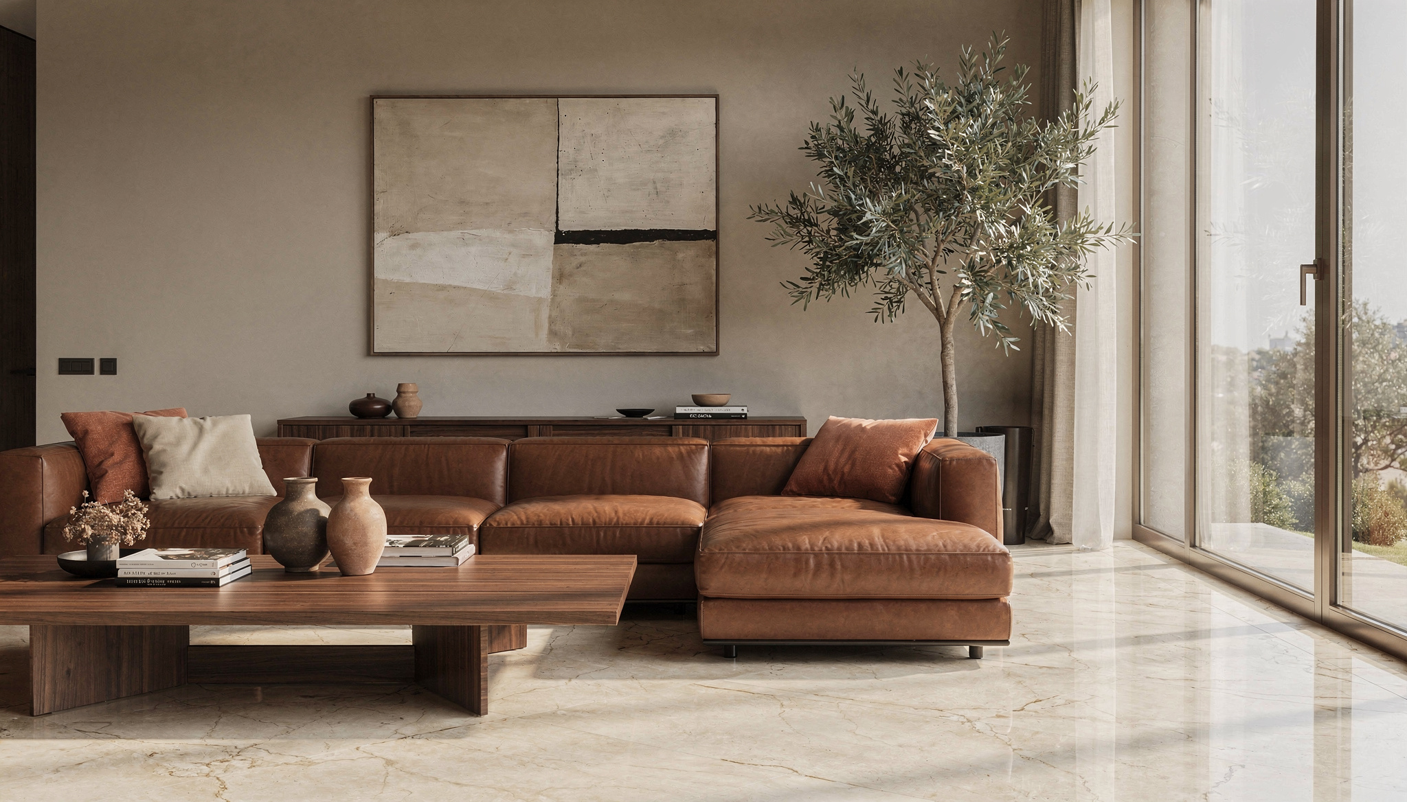 Soggiorno arredato con mobili di design italiano Segaveus Arredamenti